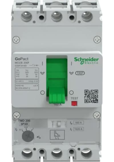 Schneider Electric Gopact Mccb G20F3A160 160A 36Ka Ayar Sahalı Şalter (200F, 3P3D)