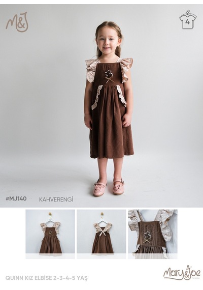 Babydoll Elbise Maryjoe Kahve Melanj