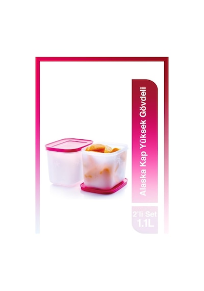 Tupperware Alaska Kap Yüksek Gövdeli 2'li Set 1.1L
