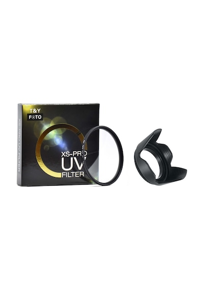 Nikon D5000 D5100 D5200 18-55mm Lens Için 52mm Xs-pro Slim Uv Filtre + Yaprak Parasoley