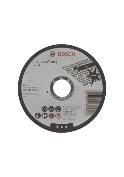 Bosch 115X1.6 MM Standard For Inox 10 Adet 2608603170