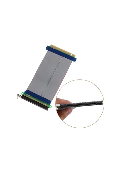 Alfais 5146 Pci-E Express 16X to 16X Dişi Erkek Riser Uzatma Kablosu