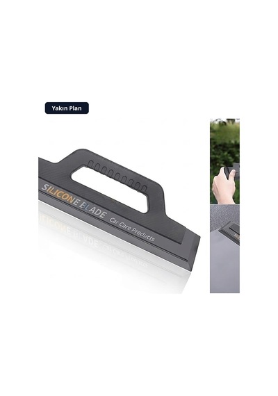 Trobus Su Kurutma Kazıyıcı Saplı Oto Çekpas 29 Cm Siyah