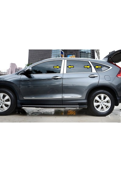 Honda Crv 2013-2016 Krom Kapı Direk Aksesuarı 6 Parça P.Çelik