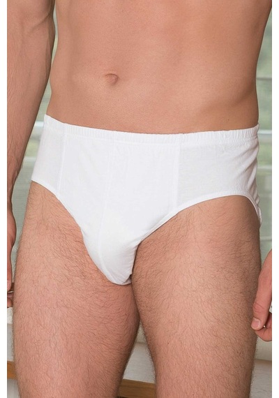 Man0016 1001 Anıl Iç Giyim Erkek Pamuk Klasik Slip 0016 Beyaz