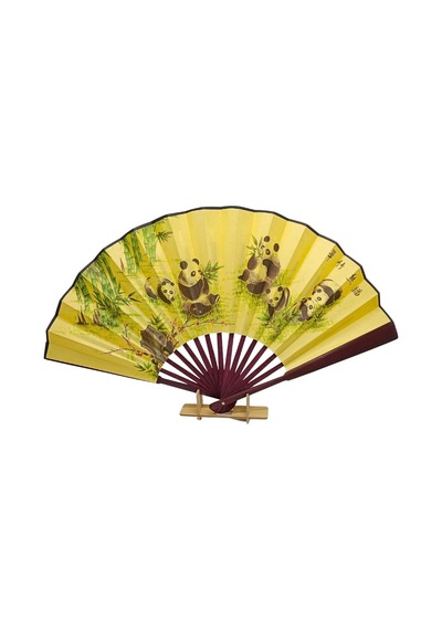 Çin Bambu Keten Kumaş Yelpaze Ck03 Büyük Boy 60cm No.3 Adet-1