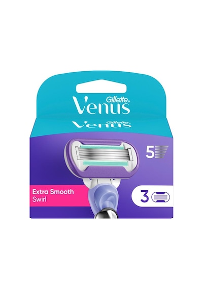 Gillette Venus Extra Smooth Kadın Bıçakları, 3 Yedek Kartuş