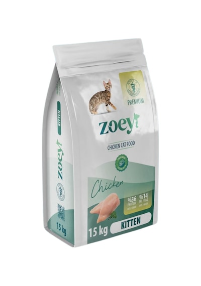 Zoey Tavuklu Yavru Kedi Maması 15 Kg