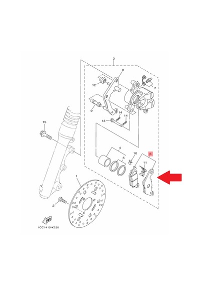 Yamaha Cygnus L / Ybr125 Esd Ön Fren Balatası 4s5-w0045-00