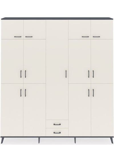 Arges Dolap 10 Raflı 2 Çekmeceli 4 Askılı 220x30x243 Antrasit-aytaşı/aytaşı Aytası/aytası Arges Dolap 10 Raflı 2 Çekmeceli 4 Askılı 220x30x243 Antrasit-aytaşı/aytaşı Aytası/aytası
