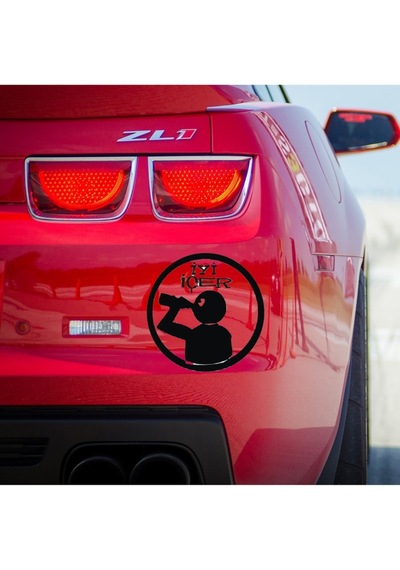 İyi İçer Yazılı Oto Sticker Siyah 20 20 Cm