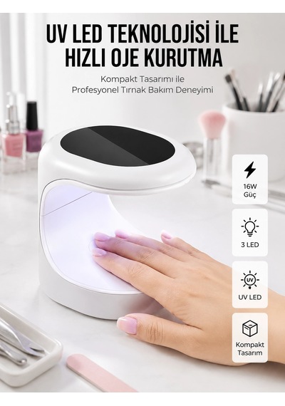 Protez Tırnak Kurutucu Kalıcı Oje Led Oje Kurutucu Uv Işınlı Taşınabilir Belirtilmemiş