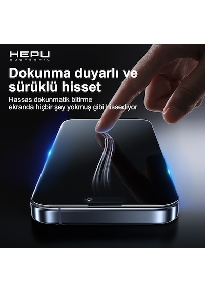 HEPU NOVA HD Clear Temperli Cam Ekran Koruyucu – iPhone 17 Pro Max Uyumlu