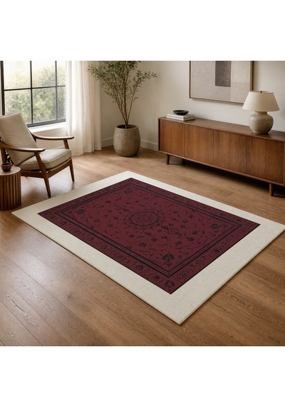Kartela Halı Suma Halı Jüt Taban Dokuma Halı Bordo - 180 X 270 Cm