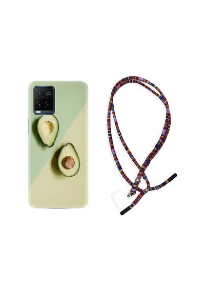Vivo V21E Kılıf Rasta Boyun Askılı Dog In The Dress 1364