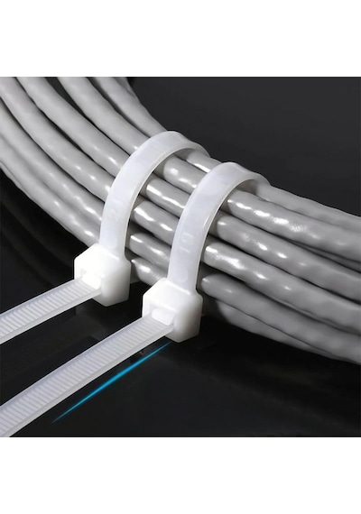 Plastik Kablo Bağı Cırt Kelepçe Beyaz 9.0x900 Mm 100 Adet