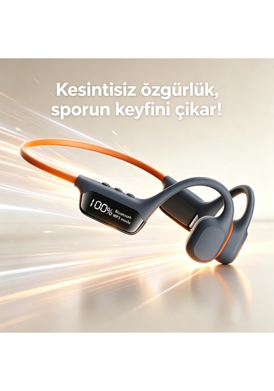 Kemik İletimli Yüzme Ve Spor Kulaklığı, 32gb Telefonsuz Mp3, Ip68 Su Geçirmez, 8 Saat Mavi