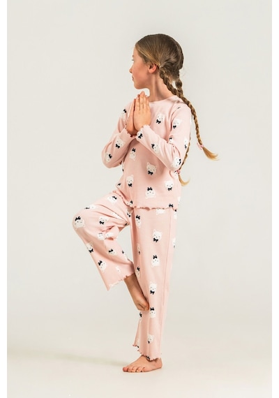 Rolypoly Kız Çocuk Teddy Bears Turuncu Uzun Kol Pijama Takım Rp3901-c-v1 Rp3901-c-v1