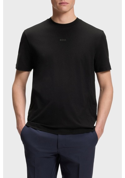 Boss Logolu Relaxed Fit Bisiklet Yaka T Shirt Erkek T Shirt 50564108 001 Siyah