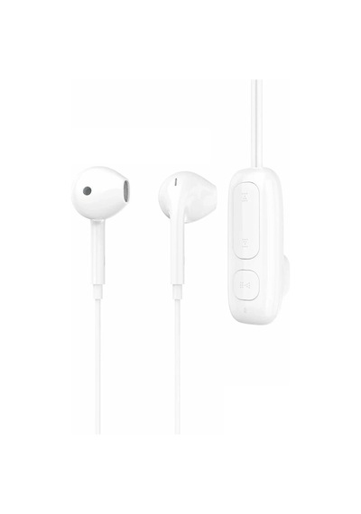 Exenar - Beyaz - Yaka Klipsli Bluetooth Kulaklık Kulakiçi Kablolu Kablosuz Tws Mikrofonlu Yaka Kulaklık Boyun Asmalı