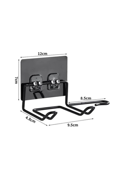 Fön Makine Askısı Siyah Yapışkanlı Fön Makine Tutucu Bx40 Renkli