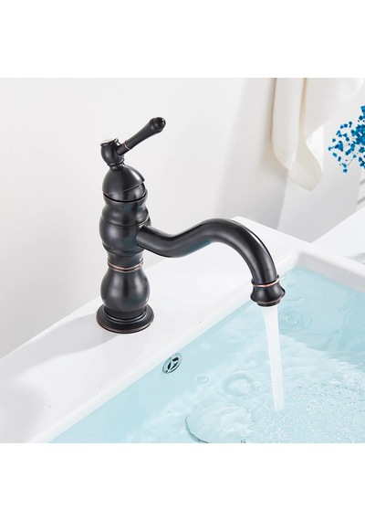 Fkn Royal Kısa Lavabo Bataryası Siyah