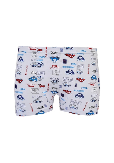 Tutku 12li Erkek Çocuk Renkli Boxer Desenli Baskılı Pamuklu Rahat Karışık