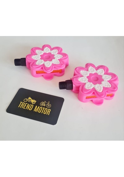 Pedal Takım Pembe Çiçek Model - 16 - 20 Jant Kız Çocuk Bisikleti