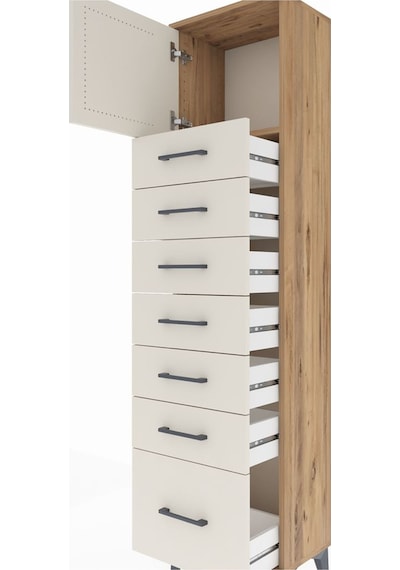 Arges Dolap Tek Raflı 7 Çekmeceli Tek Kapaklı 44x30x182 Çam-a... Çam Arges Dolap Tek Raflı 7 Çekmeceli Tek Kapaklı 44x30x182 Çam-a... Çam