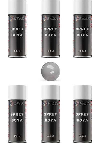 6 Adet Ral 8802 Gümüş Sprey Boya 400 Ml.
