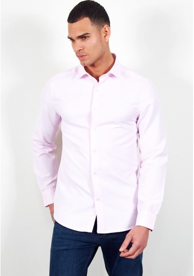 Pembe Erkek Kolay Ütülenebilir Standart Fit Normal Kesim Oxford Gömlek