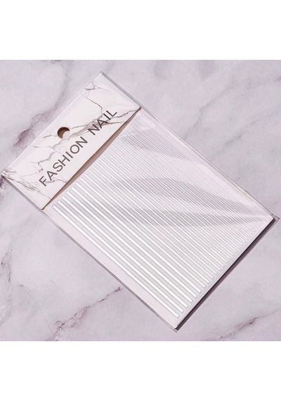 Gümüş Şerit Tırnak Sticker Şerit Tırnak Etiketi Nail Art