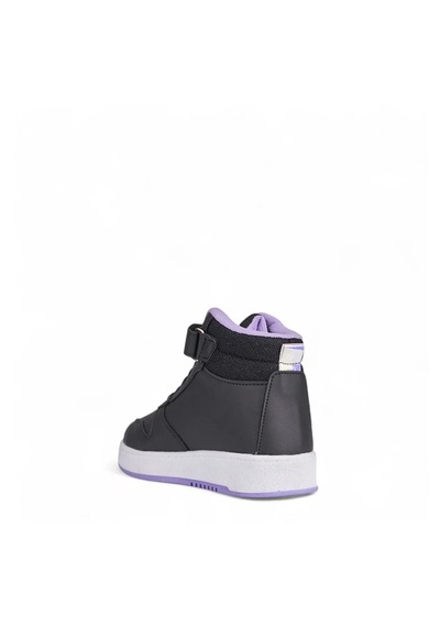 Nese Shoes Labu Labu Baskılı Bilekli Kız Çocuk Spor Ayakkabısı Sneaker Siyah-mor