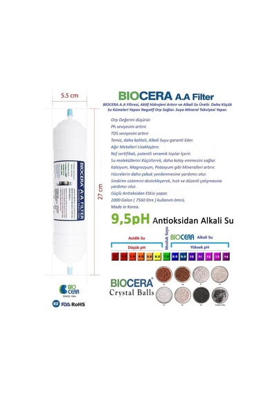 Aqua Bella Amerikan Filtreli Su Arıtma Cihazı Biocera Nsf Onaylı