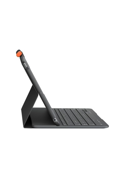 Logitech Slim Folio 10.2" Apple Uyumlu iPad 7. 8. 9. Nesil İle Klavyeli Tablet Kılıfı - Gri