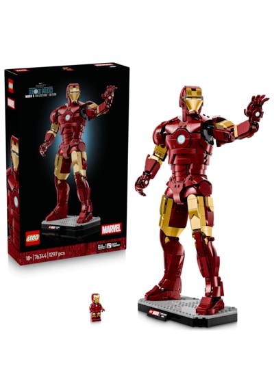 LEGO® ǀ Marvel Iron Man Mark 3 Koleksiyoncu Versiyonu 76344 - Yetişkinler için Minifigür İçeren Model Yapım Seti (1297 Parça)