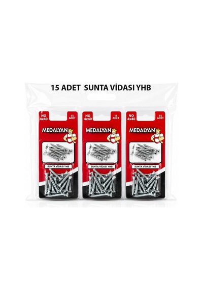 Medalyan Dl-06 Sunta Vidası 4x40 - 15 Adet- 12'li Paket Diğer