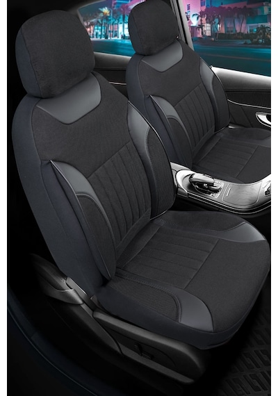Daewoo Lanos Keten Oto Koltuk Kılıfı Ön Arka Set Dark Siyah Edition Scr