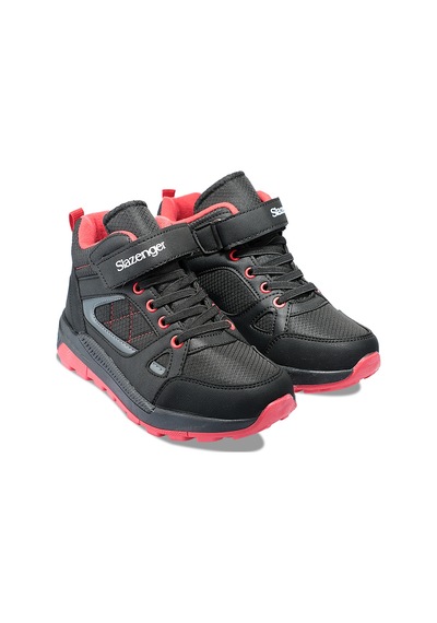 Slazenger KESHA Çocuk Cırt Cırtlı Siyah / Kırmızı Bot