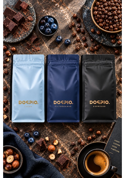 Doppio. 3'lü Tanışma Paketi I Crema + Espresso + Filtre Kahve I Öğütülmüş 3x250gr Filtre Kahve Makinesi