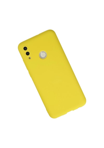 Bezos Huawei P Smart 2019 Kılıf Nano İçi Kadife Silikon - Sarı Ob