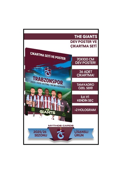 Trabzonspor - The Gıants 2025/26 Poster Ve Çıkartma Seti