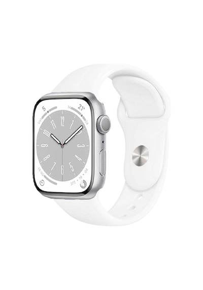 Forzacase Apple Uyumlu  Watch 9 45mm İle Silikon Kordon Kayış - Fc005 Beyaz