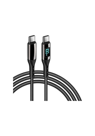 Valkyrie 100W-M 5A Type-c To Type-c Dijital Ekran Hızlı Data Şarj Kablosu