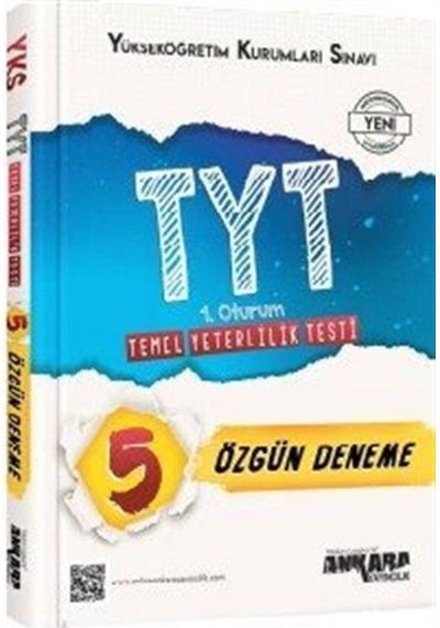 YKS-TYT 1. Oturum 5 Özgün Deneme / Kolektif