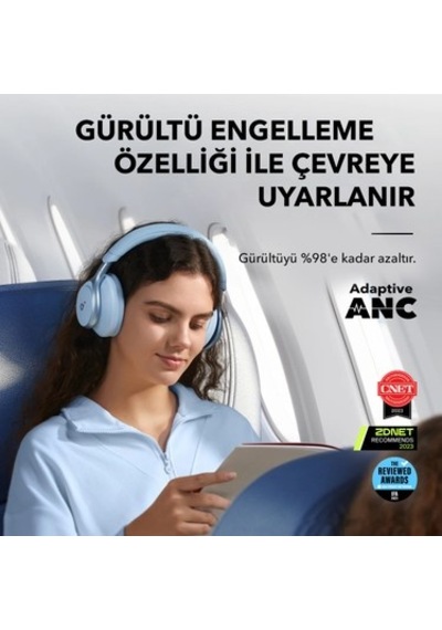 Aktif Gürültü Engelleme Özellikli Kulak Üstü Bluetooth Kulaklık