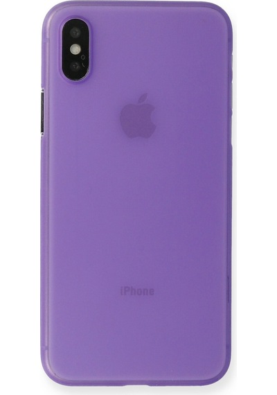 Newface Apple iPhone Uyumlu Xs Max Kılıf Pp Ultra İnce Kapak Semeglbl - 8 - Mor