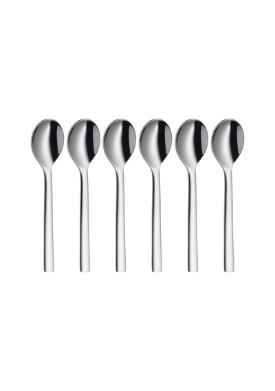 Nuova 6 Parça Espresso Kaşığı Seti, 11 Cm, Cromargan Yüksek Kaliteli Parlak Paslanmaz Çelik, Bulaşık Makinesinde Yıkanabilir