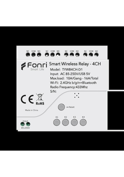 Akıllı Wi-fi Röle - 4 Kanal