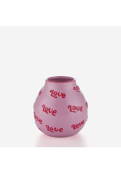 Pembe Dolomit Love Vazo 14x14,3x14 Cm
